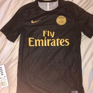 Nike PSG Authentic Jersey 2018-19 Black and Gold